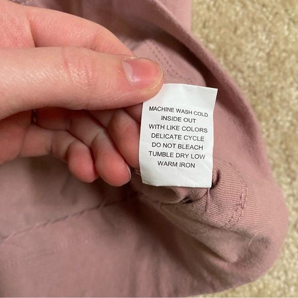 American sweetheart pink floral embroidery long sleeve tee - Picture 9 of 9